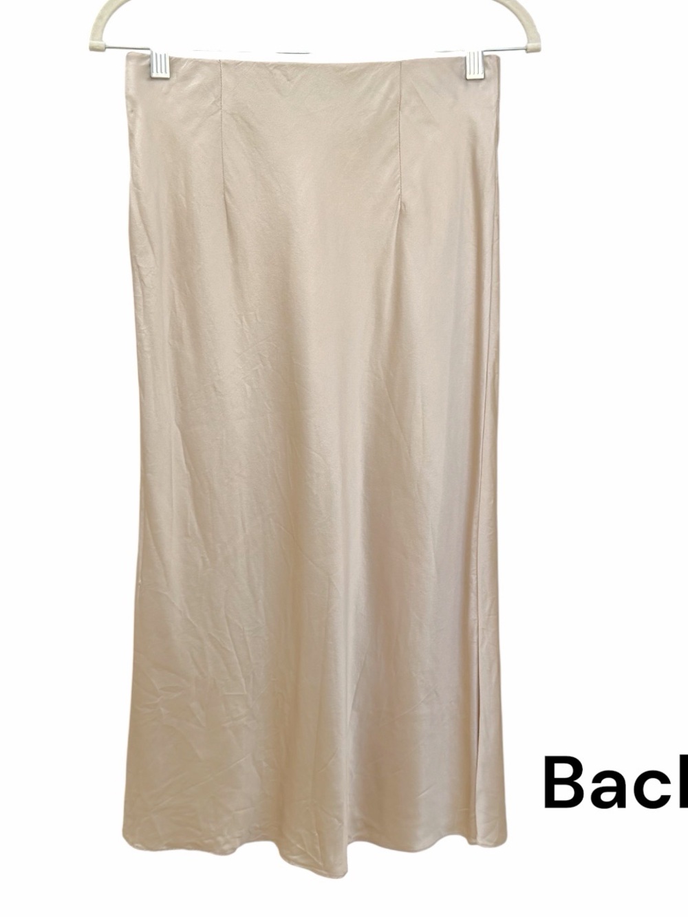 Quince Skirt Women Champagne Silk Midi Slip Minimalist Solid Size S - Picture 8 of 12